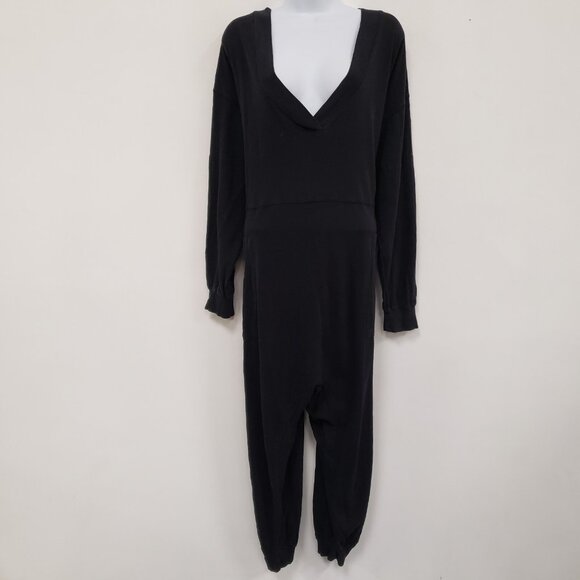 Natural Life Oversized Lagom Johnnie Cotton Jumpsuit Size S Black Boho Ethical - Picture 1 of 9